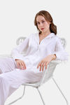 Mysthelle Silk & Satin Loungewear Set - Pearl White — thumbnail 3